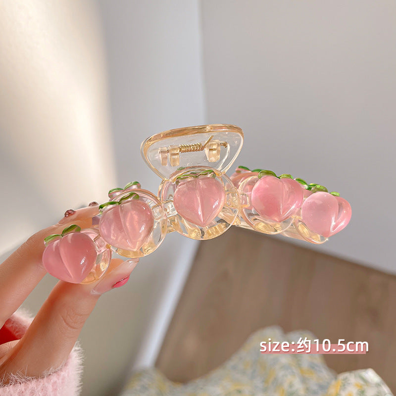 Wholesale Transparent Pink Peach Clip
